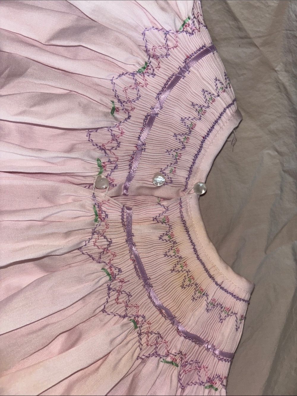 Baby Pink Pleated Top